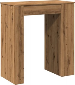 vidaXL Τραπέζι Μπαρ με Ράγες Δρυς 95x47x103,5 εκ. Επεξεργ. Ξύλο
