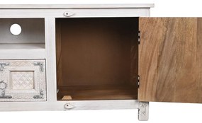 Τηλεόραση DKD Home Decor Λευκό Ξύλο Ξύλο από Μάνγκο 151 x 40 x 60 cm
