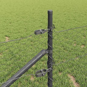 vidaXL Στύλος Περιφράξεων Γκρι 10 x 0,8 μ (36 χλστ πλέγμα)