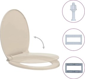 vidaXL Κάλυμμα Λεκάνης με Μηχανισμό Soft Close Οβάλ Βερικοκί