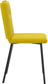 vidaXL Καρέκλες Τραπεζαρίας 2 τεμ. Κίτρινες Βελούδινες