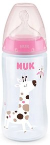Μπιμπερό Σιλικόνης First Choice Plus 10741940 Temperature Control 300ml 6-18 Μηνών Pink Nuk 300ml Polypropylene