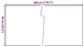 ΔΙΑΧΩΡΙΣΤΙΚΟ ΒΕΡΑΝΤΑΣ ΚΑΦΕ &amp; ΜΑΥΡΟ 300X90 ΕΚ. ΣΥΝΘΕΤΙΚΟ ΡΑΤΑΝ 156251