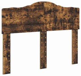 vidaXL Κεφαλάρι Καπνιστό Δρύς 135 cm Επεξεργασμένο ξύλο