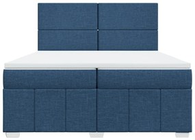 ΚΡΕΒΑΤΙ BOXSPRING ΜΕ ΣΤΡΩΜΑ ΜΠΛΕ 200X200 ΕΚ. ΥΦΑΣΜΑΤΙΝΟ 3291774