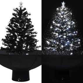 vidaXL Χριστουγεννιάτικο Δέντρο που Χιονίζει Μαύρο 75 εκ. PVC με Βάση