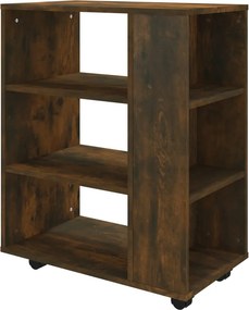 vidaXL Ντουλάπι Με Ροδάκια Καπνιστή Δρυς 60 x 35 x 75 εκ. Επεξ. Ξύλο