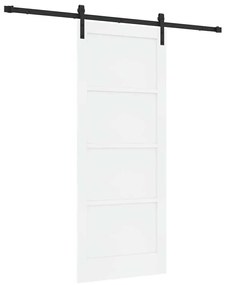 vidaXL Συρόμενη Πόρτα Λευκό και μαύρο 83 x 202 εκ.
