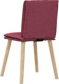 vidaXL Καρέκλες Τραπεζαρίας 4 τεμ. Μπορντό Υφασμάτινες