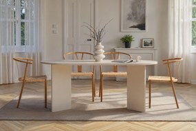 Τραπέζι Τραπεζαρίας Ξύλο Λευκό SABLIN 180x89,5x75