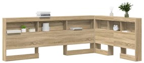 vidaXL Κεφαλάρι Αποθήκης με ράφι Sonoma Δρυς 120 cm Επεξεργασμένο ξύλο