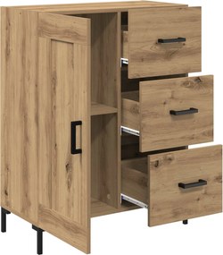 vidaXL Πλαϊνό γραφείο με συρτάρι artisan δρυς 69.5 x 34 x 90 εκ.
