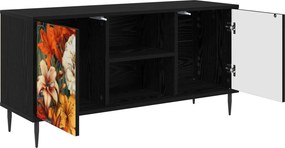 vidaXL Ντουλάπι TV GENNEP 102 x 33 x 51 εκ Μαύρη Δρυς