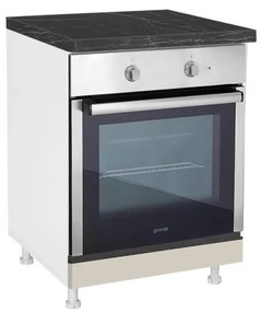 Floor Kitchen Cabinet LINA D60 R for Oven Μπέζ