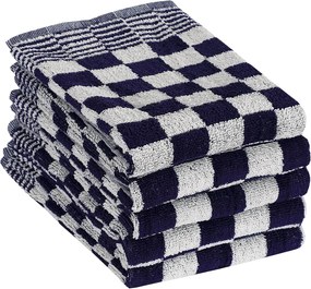 vidaXL Σετ Πετσετών 50 Τεμαχίων Μπλε και Λευκό Βαμβακερές