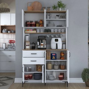 Ντουλάπι Λευκό / Καρυδί FAGRE 120x45x204.2