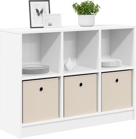 vidaXL Πλαϊνό γραφείο Λευκό 88,5 x 27,5 x 63,5 εκ
