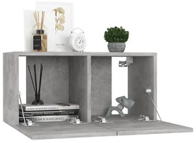vidaXL Έπιπλα Τηλεόρασης 4 τεμ. Γκρι Σκυρ. 60x30x30εκ. από Επεξ. Ξύλο