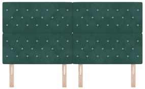 vidaXL Βελούδινο Κεφαλάρι Argyle Σκούρο πράσινο 180 cm Βελούδο