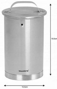 Μηχανή ζαμπόν Klausberg KB 7588, 1,5 λίτρα, Θερμόμετρο, 10 σακούλες, Ανοξείδωτο ατσάλι
