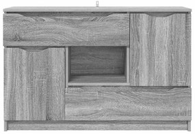 vidaXL Πλαϊνό γραφείο Γκρίζο Σονομα 100 x 30 x 65,6 Επεξεργασμένο ξύλο