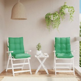 Μαξιλάρια Καρέκλας Χαμηλή Πλάτη 2 τεμ. Πράσινο Ύφασμα Oxford - Πράσινο