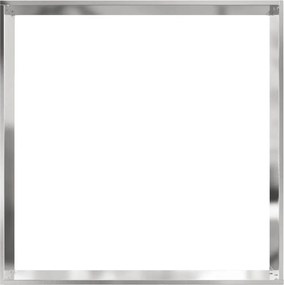 vidaXL Περίγραμμα γκαζόν 60 x 60 x 13 εκ Ανοξείδωτο Ατσάλι Ασημί