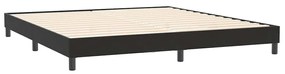 Κρεβάτι Boxspring με Στρώμα Μαύρο 180x210 εκ. Βελούδινο - Μαύρο