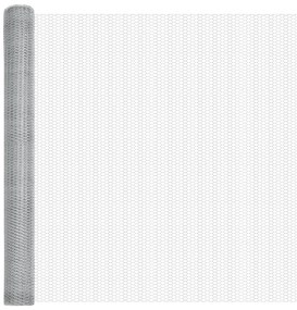vidaXL Περίφραξη σε σχήμα εξαγώνου  1.4x25 μ Γαλβανισμένος Χάλυβας