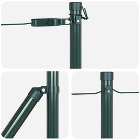 vidaXL Στυλοί Φράχτη με Βάσεις 26 τμχ Ø32mm 90cm Γαλβανισμένο Χάλυβα
