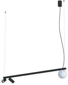 Φωτιστικό Οροφής Fourty 11447 12-16.5x101-107x160cm 10W Black-White Nowodvorski