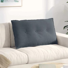 vidaXL Μαξιλάρι Πλάτης Σκούρο Γκρι 80 x 50 x 19 cm