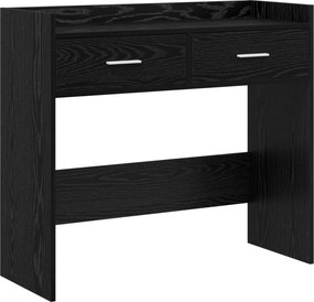 vidaXL Τραπέζι κονσόλας Μαύρη Δρυς 90 x 35 x 80 εκ Επεξεργασμένο Ξύλο