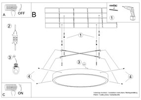 Sollux Φωτιστικό οροφής ONYX 50 μαύρο LED 3000K,Αλουμίνιο,1x32W