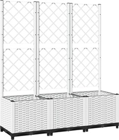 vidaXL Γλάστρα Κήπου Λευκό 120 x 40 x 136 cm