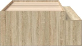 vidaXL Σκελετός Κρεβατιού Δρύς Sonoma 90 x 200 cm Επεξεργασμένο Ξύλο