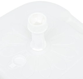 Βάση Ομπρέλας Λευκή 16 Λίτρα Πλαστική για Άμμο / Νερό - Λευκό