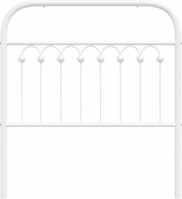 vidaXL Ανταλλακτικό κεφαλάρι Λευκό 90 εκ. Μεταλλικό