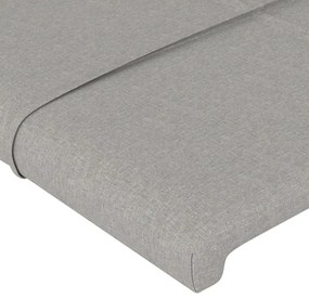 vidaXL Κεφαλάρι Ανοιχτό Γκρι 180x5x118/128 εκ. Ύφασμα