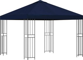 vidaXL Κιόσκι 3 x 3 m Μπλε Πολυεστέρας και Χάλυβας 190 gsm