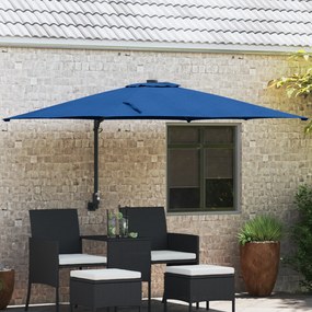 vidaXL Ομπρέλα Κήπου Αζούρ μπλε 248.5 x 247.5 x 160 εκ. ύφασμα