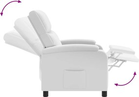 vidaXL Αναπαυτική Καρέκλα Λευκό Τεχνητό Δέρμα
