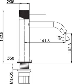 Tema Xenon 6810 – Μπαταρία Νιπτήρα Χρωμέ