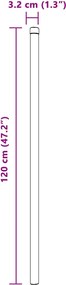 vidaXL Στύλος Περιφράξεων 12 pcs Πράσινο 120 cm