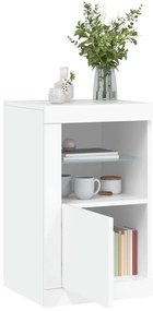 vidaXL Ντουλάπια Βοηθητικά με Φώτα LED 2 τεμ. Λευκά από Επεξεργ. Ξύλο