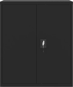 vidaXL Αρχειοθήκη Μαύρη 90x40x145 εκ. Ατσάλινη
