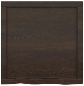 VidaXL Ράφι Τοίχου Σκούρο Καφέ 60x60x(2-4) εκ. Επεξ. Μασίφ Ξύλο Δρυός