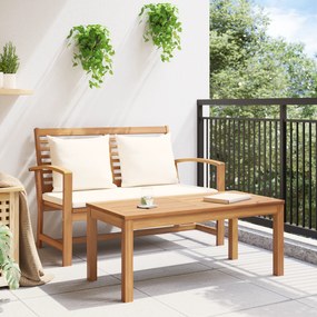vidaXL Σετ Καναπέ Κήπου 2 pcs Καστανό Μασίφ ξύλο teak