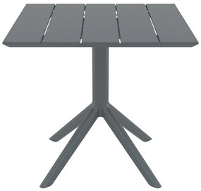PARIS DARK GREY 80X80X74εκ. ΤΡΑΠΕΖΙ ΠΟΛ/ΝΙΟΥ