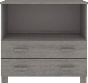 vidaXL Ντουλάπι HAMAR Αν. Γκρι 85 x 35 x 80 εκ. από Μασίφ Ξύλο Πεύκου